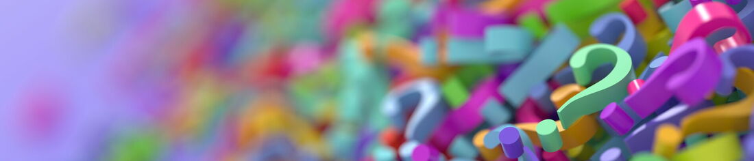 Blured colored questionmarks